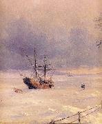 Ivan Aivazovsky Frozen Bosphorus Under Snow china oil painting artist